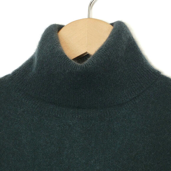 C By Bloomingdales Cashmere Long Sleeve Turtleneck Green Sweater Size XS - Picture 3 of 10